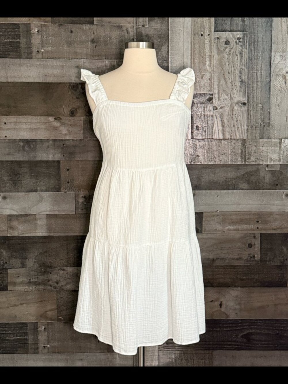 Frye white peasant dress large feminine cottagecore coastal cowgirl angelic